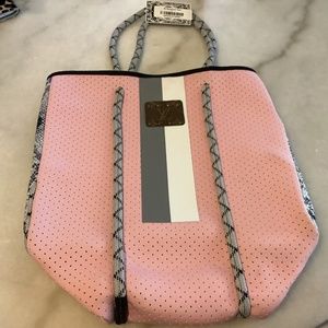 BRAND NEW FABULOUS pink neoprene tote bag!!